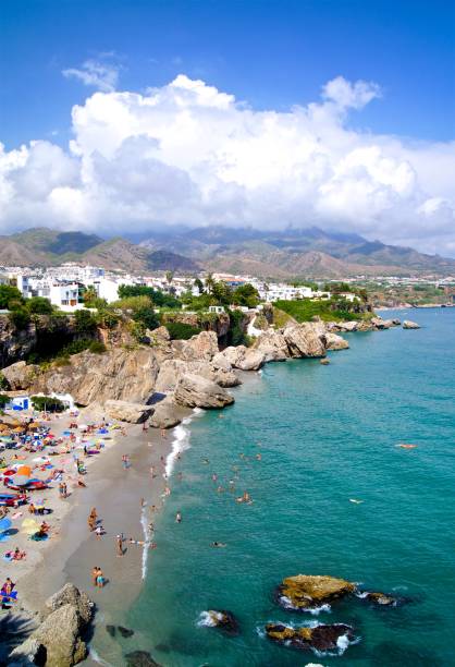 istock Beach view Nerja, Costa del Sol 1033223226