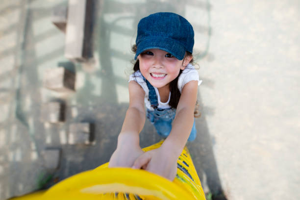 Girl play in the park
