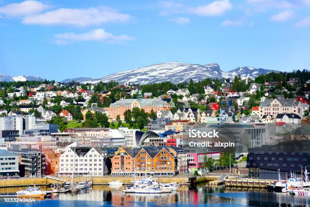 Tromso Harbour Norway Stock Photo - Download Image Now - Tromso, Norway, Summer