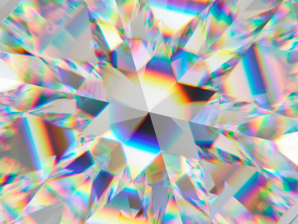 istock diamond structure extreme closeup and kaleidoscope. top view of round gemstone 3d render, 3d illustration 1033256566