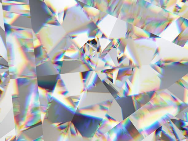 istock diamond structure extreme closeup and kaleidoscope. top view of round gemstone 3d render, 3d illustration 1033256616