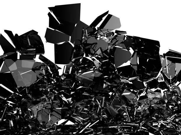 istock Pieces of glass broken or cracked 1033256780