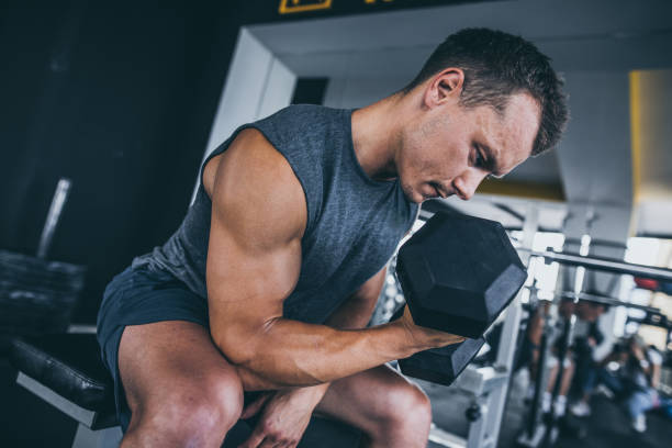 istock Sport. Unrecognizable strong athlete is going to do exercise 1033261192