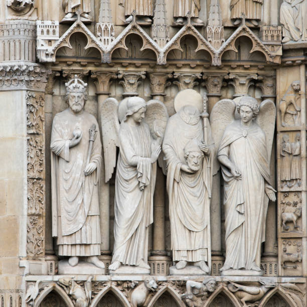 istock Architectural details of Cathedral Notre Dame de Paris 1033261896