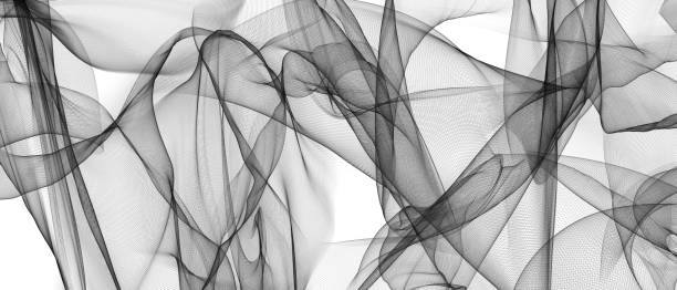 istock Abstract smooth gray wave. gray transparent waved lines 1033267812