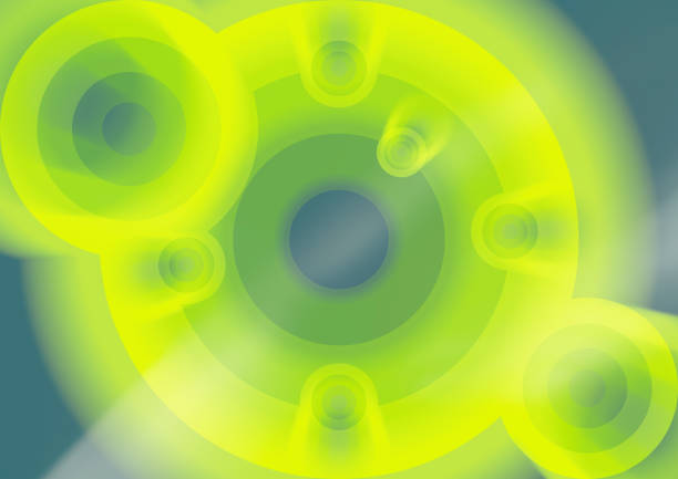 Circles in circles, colorful geometric abstract background.