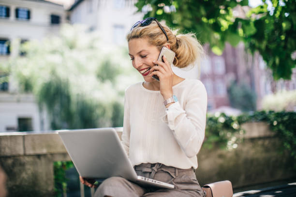 istock Business woman multi-tasking 1033281864