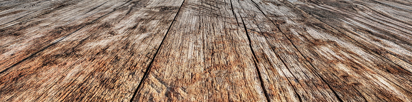 High resolution old, weathered, cracked, knotted, Pine wood planking, grunge, rustic, background texture.