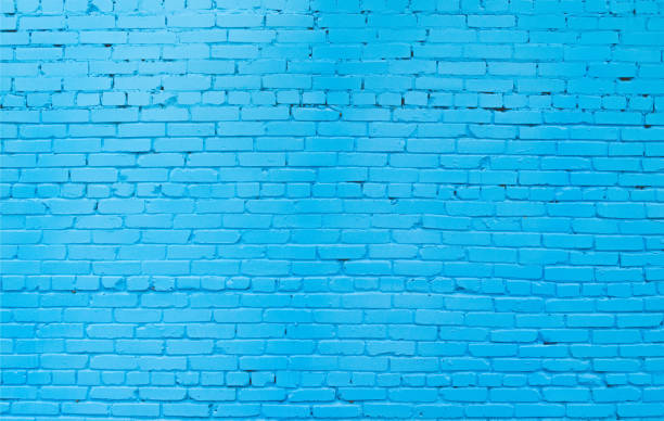istock Background and texture of brick wall painted blue. 1033288148