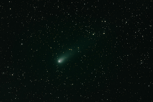The Comet 21P/Giacobini–Zinner photographed on September 8, 2018, with a small refractor telescope from the Odenwald near Frankenhausen in Germany.