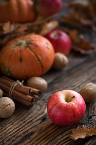 istock Autumn pumpkin and apples 1033295360