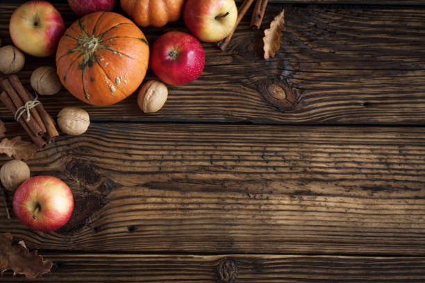 istock Autumn pumpkin and apples 1033295374