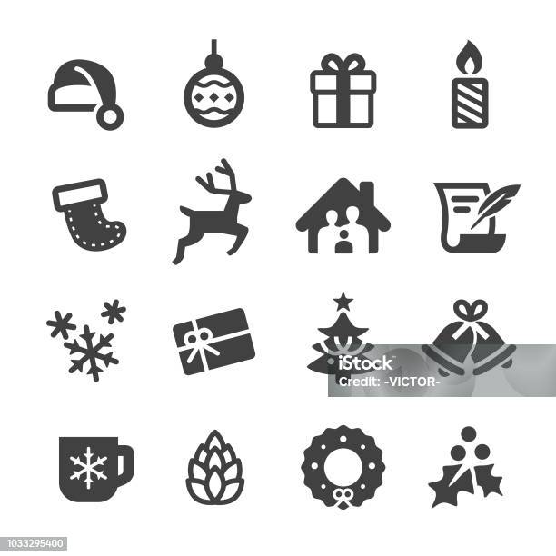 Christmas Vector Icons Acme Series Stock Illustration - Download Image Now - Icon Symbol, Christmas, Vector