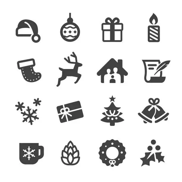 Vector illustration of Christmas Vector Icons - Acme Series