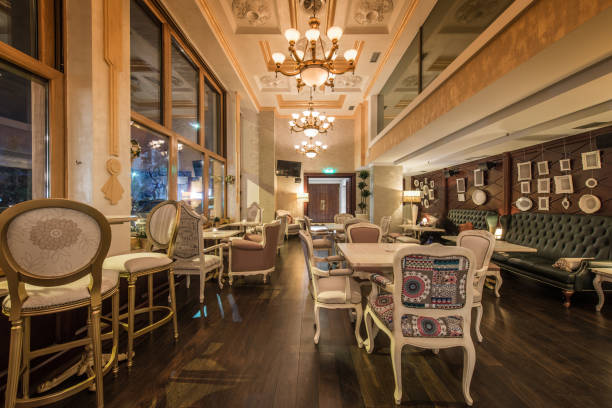 istock Interior of luxury restaurant in classic style 1033298978