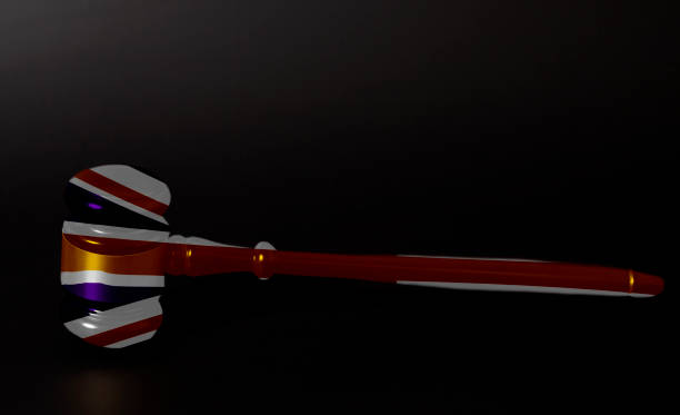istock Judge gavel painted British flag 1033298992