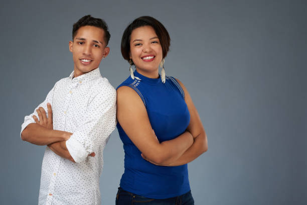 istock Young couple with crossed arms 1033299124