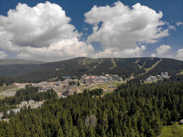 istock Cloudy day over a mountain travel destination 1033301662