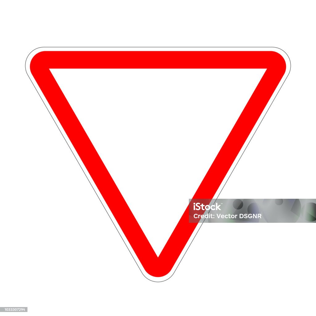 Знак треугольник с красной каймой