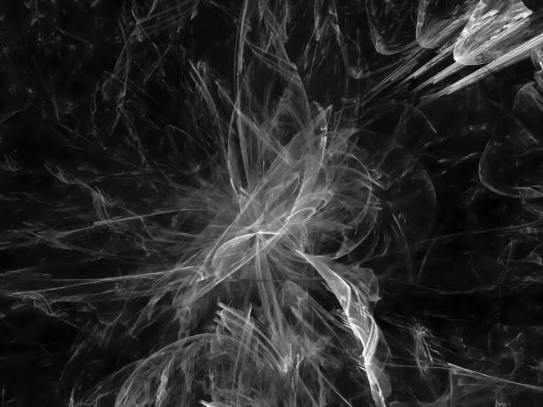 istock fractal abstract, digital background, creative design, chaos black and white 1033327374