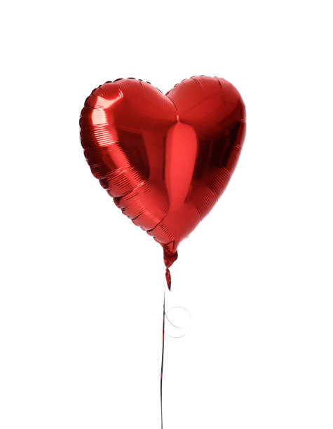 istock Single big  red heart balloon object for birthday isolated 1033327700