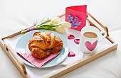 Valentine's Day breakfast tray