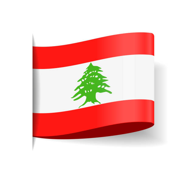 Lebanon - Tag Label Flag Vector Flat Icon Lebanon - Tag Label Flag Vector Flat Icon beirut illustrations stock illustrations