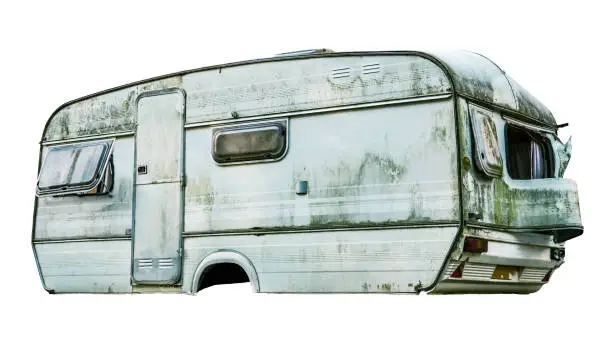 Photo of Isolated Dirty Caravan