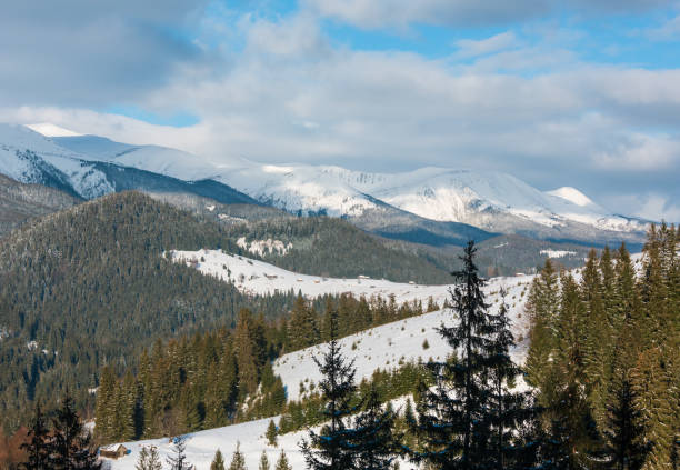 istock Morning winter mountain ridge 1033345918