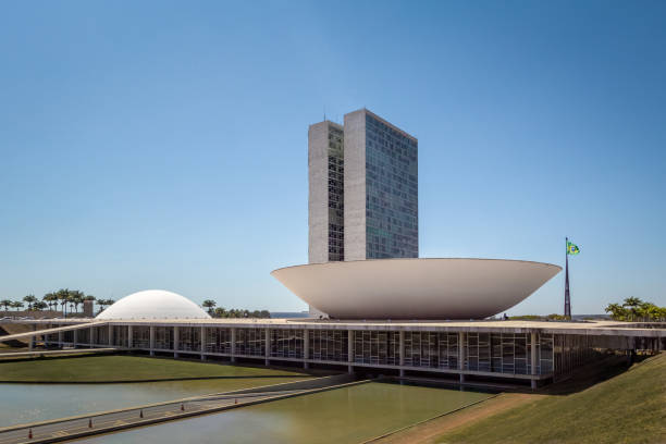 brazylijski kongres narodowy - brasilia, distrito federal, brazylia - legislative chamber zdjęcia i obrazy z banku zdjęć