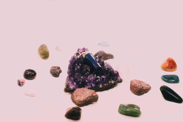 istock Cluster of crystals and rocks. 1033354036