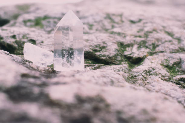 istock Medium shot of a clear quartz pillar 1033358748