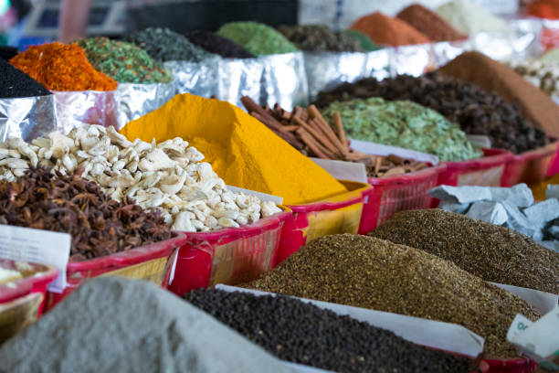 istock Traditional bazaar with spices in Tashkent, Uzbekistan. 1033376120