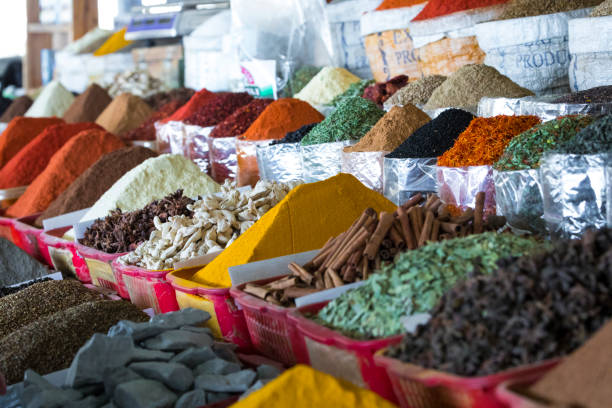 istock Traditional bazaar with spices in Tashkent, Uzbekistan. 1033376158