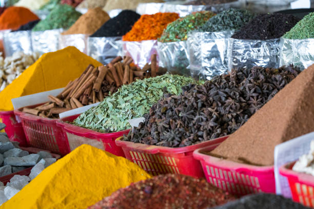 istock Traditional bazaar with spices in Tashkent, Uzbekistan. 1033376164