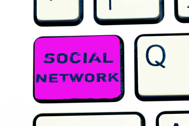 istock Text sign showing Social Network. Conceptual photo Interactions Sharing Information Interpersonal relationship 1033403320
