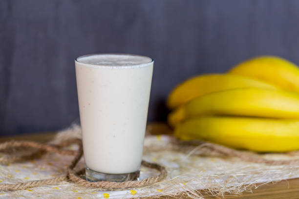 Banana Smoothie on cafe table