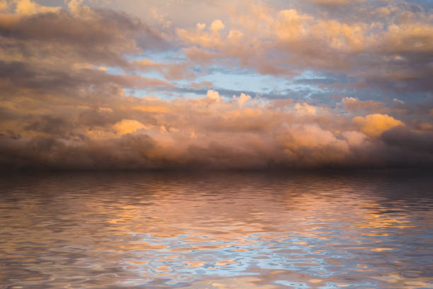 Abstract clouds and sea at sunset