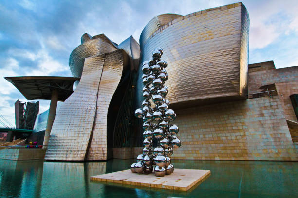 Guggenheim Museum of contemporary art and Maman spider in Bilbao, Spain