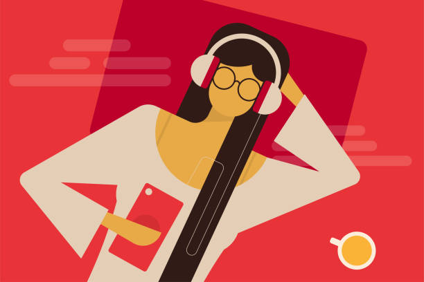 ilustrações de stock, clip art, desenhos animados e ícones de keep calm and let the music play on - ouvir musica