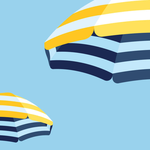 ilustraciones, imágenes clip art, dibujos animados e iconos de stock de fondo de playa sombrilla paraguas - verano