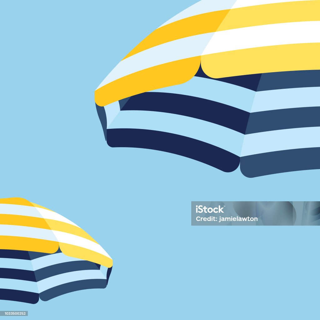ビーチ パラソル傘背景 - 夏のロイヤリティフリーベクトルアート