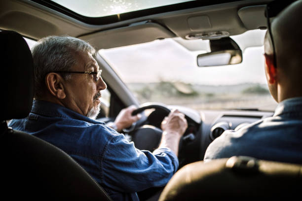 istock Senior father and adult son going on vacation 1033510556