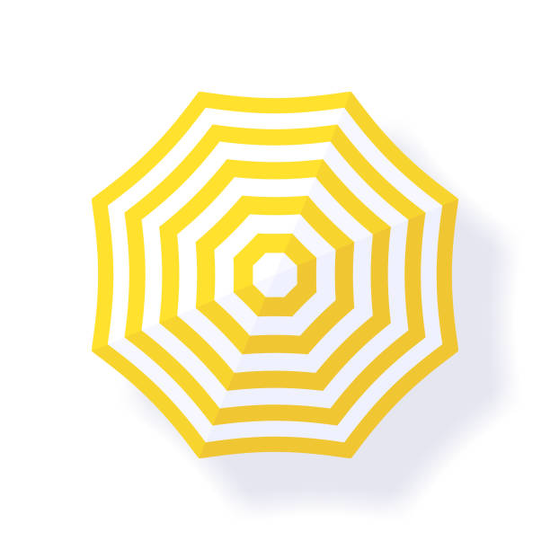 illustrazioni stock, clip art, cartoni animati e icone di tendenza di ombrellone ombrellone - parasol umbrella sun beach