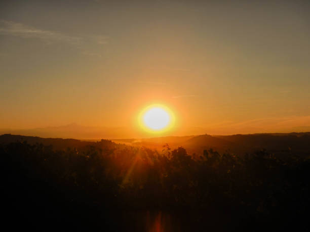 istock Sunset with the Langhe Hills, Piedmont - Italy 1033523676