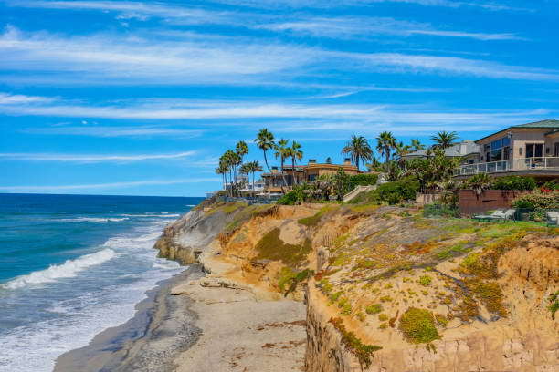 istock Carlsbad waterfront beach houses with dock, California 1033539958