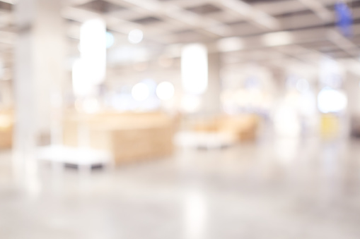Blurred business background, Blur warehouse with bokeh light background