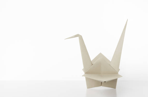 istock Brown Tan Origami Crane 1033557446