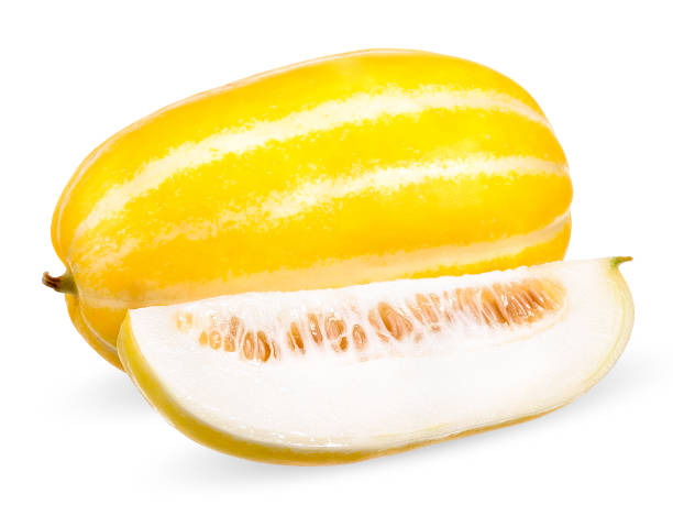 istock Korean melon isolated on white with clipping path 1033578672