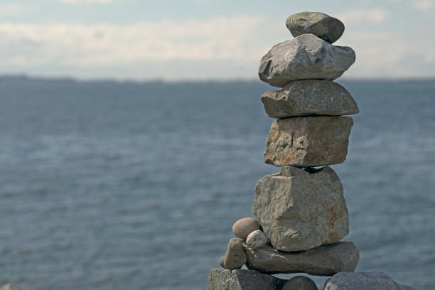 Man-made pile of stones